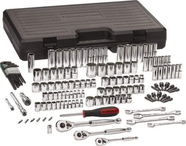 GearWrench - 141 Piece 1/4 & 3/8" Drive Mechanic's Tool Set - Comes in Blow Molded Case - Caliber Tooling