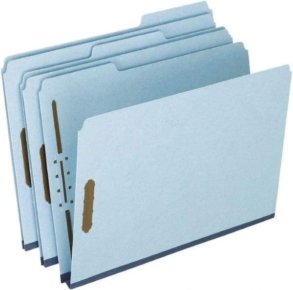 Pendaflex - 8-1/2 x 11", Letter Size, Blue, Classification Folders with Top Tab Fastener - 25 Point Stock, 1/3 Tab Cut Location - Caliber Tooling