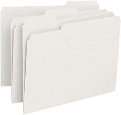 SMEAD - 8-1/2 x 11", Letter Size, White, File Folders with Top Tab - 11 Point Stock, 1/3 Tab Cut Location - Caliber Tooling