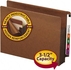 SMEAD - 8-1/2 x 11", Letter Size, Redrope, Expansion Folders - Straight Tab Cut Location - Caliber Tooling