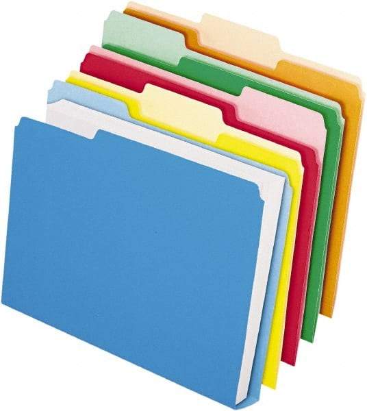 Pendaflex - 8-1/2 x 11", Letter Size, Assorted Colors, File Folders with Top Tab - 11 Point Stock, 1/3 Tab Cut Location - Caliber Tooling