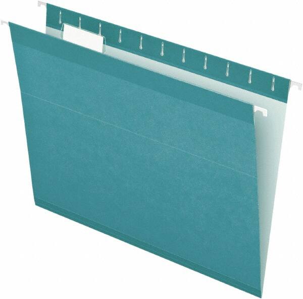 Pendaflex - 8-1/2 x 11", Letter Size, Aqua, Hanging File Folder - 11 Point Stock, 1/5 Tab Cut Location - Caliber Tooling