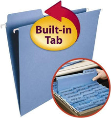 SMEAD - 8-1/2 x 11", Letter Size, Blue, Hanging File Folder - 11 Point Stock, 1/3 Tab Cut Location - Caliber Tooling