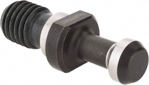 Accupro - C Style, BT30 Taper, M12x1.75 Thread, 45° Angle Radius, High Torque Retention Knob - 1.6929" OAL, 0.433" Knob Diam, 0.7087" Flange Thickness, 0.9055" from Knob to Flange, 0.4921" Pilot Diam - Exact Industrial Supply