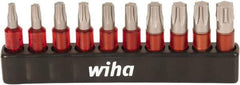 Wiha - 10 Piece 1/4" Drive Impact Torx Bit Socket Set - T10 to T40 Torx - Caliber Tooling