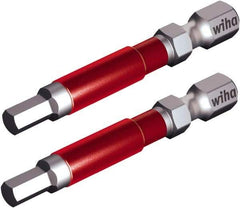 Wiha - 5mm Hex Bit - 1/4" Hex Drive, 1-59/64" OAL - Caliber Tooling