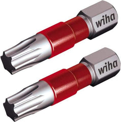 Wiha - T20 Torx Bit - 1/4" Hex Drive, 1-9/64" OAL - Caliber Tooling