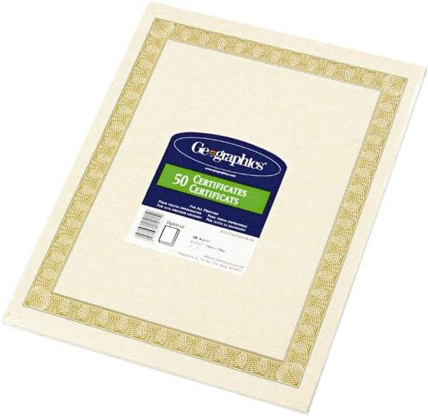 Geographic - 50 Sheet, 8-1/2 x 11", Certificate - Natural - Caliber Tooling