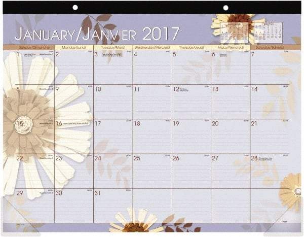 AT-A-GLANCE - 12 Sheet, 22 x 17", Desk Pad Calendar - Caliber Tooling