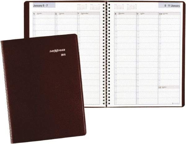 DayMinder - 52 Sheet, 8 x 11", Appointment Book - Burgundy - Caliber Tooling