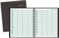 AT-A-GLANCE - 365 Sheet, 8 x 10-7/8", Group Daily Appointment Book - Black - Caliber Tooling