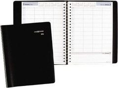 AT-A-GLANCE - 312 Sheet, 7-7/8 x 11", Group Daily Appointment Book - Black - Caliber Tooling