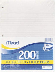 Mead - 200 Sheet, 8-1/2 x 11", College Ruled Filler Paper - White - Caliber Tooling