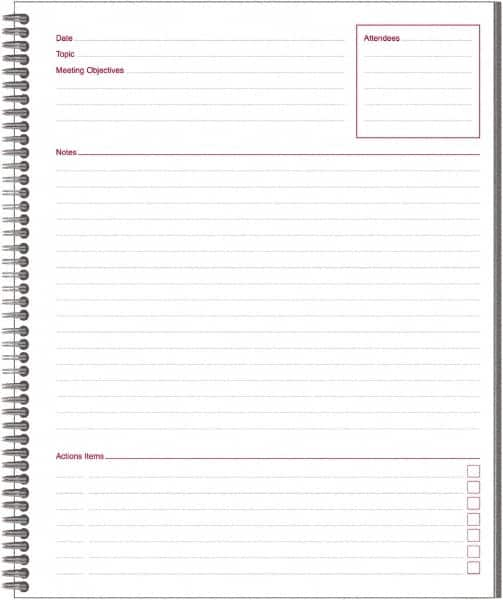 Mead - 80 Sheet, 8-1/4 x 11", Guided Business Notebook - Black - Caliber Tooling