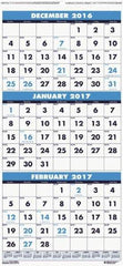 House of Doolittle - 7 Sheet, 12-1/4 x 26", Wall Calendar - Caliber Tooling