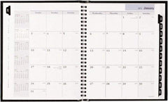 DayMinder - 12 Sheet, 6-7/8 x 8-3/4", Monthly Planner - Black - Caliber Tooling