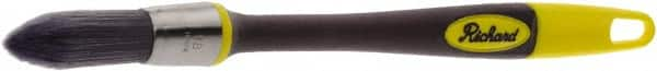 Richard - 3/4" Oval Polyester Trim Brush - 2" Bristle Length, 7" Rubber Sash Handle - Caliber Tooling