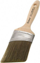 Richard - 3" Oval/Angle Polyester Angular Brush - 3-1/4" Bristle Length, 5-3/4" Wood Sash Handle - Caliber Tooling