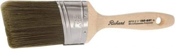 Richard - 2-1/2" Oval/Angle Polyester Angular Brush - 3-1/8" Bristle Length, 5-1/2" Wood Sash Handle - Caliber Tooling