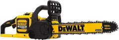 DeWALT - 60 Volt, 25.2 Ft/sec, Battery Powered Chainsaw - 16" Guide Bar Length, 7,500 RPM, 3/8" Chain Pitch, 0.043 Chain Gauge - Caliber Tooling