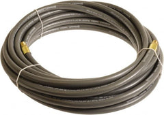 Continental ContiTech - 3/8" ID x 0.6" OD 75' Long Multipurpose Air Hose - MNPT x MNPT Ends, 300 Working psi, -10 to 158°F, 1/4" Fitting, Gray - Caliber Tooling