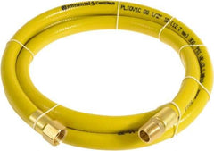 Continental ContiTech - 1/2" ID x 0.78" OD 15' Long Multipurpose Air Hose - MNPT x FNPT Ends, 300 Working psi, -10 to 158°F, 1/2" Fitting, Yellow - Caliber Tooling