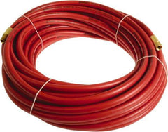 Continental ContiTech - 1/4" ID x 0.45" OD 75' Long Multipurpose Air Hose - MNPT x FNPT Ends, 300 Working psi, -10 to 158°F, 1/4" Fitting, Red - Caliber Tooling