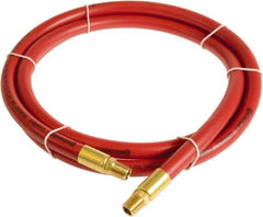 Continental ContiTech - 1/2" ID x 0.78" OD 10' Long Multipurpose Air Hose - MNPT x MNPT Ends, 300 Working psi, -10 to 158°F, 1/2" Fitting, Red - Caliber Tooling