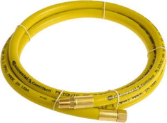 Continental ContiTech - 1/4" ID x 0.45" OD 5' Long Multipurpose Air Hose - MNPT x FNPT Ends, 300 Working psi, -10 to 158°F, 1/4" Fitting, Yellow - Caliber Tooling