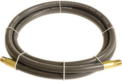 Continental ContiTech - 3/8" ID x 0.6" OD 5' Long Multipurpose Air Hose - MNPT x MNPT Ends, 300 Working psi, -10 to 158°F, 1/4" Fitting, Gray - Caliber Tooling