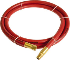 Continental ContiTech - 3/8" ID x 0.6" OD 10' Long Multipurpose Air Hose - MNPT x FNPT Ends, 300 Working psi, -10 to 158°F, 1/4" Fitting, Red - Caliber Tooling