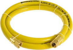 Continental ContiTech - 1/2" ID x 0.78" OD 50' Long Multipurpose Air Hose - FNPT x FNPT Ends, 300 Working psi, -10 to 158°F, 1/2" Fitting, Yellow - Caliber Tooling