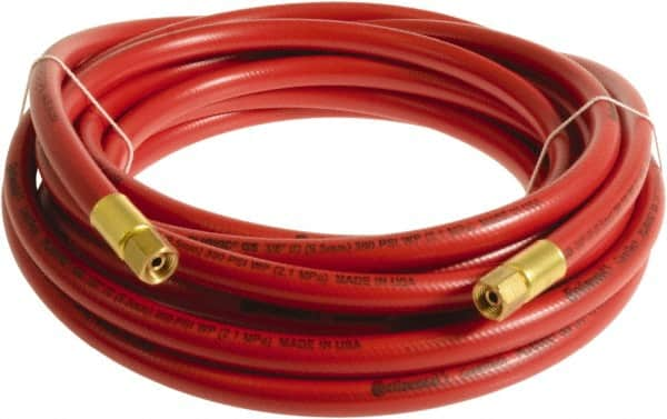 Continental ContiTech - 1/4" ID x 0.45" OD 15' Long Multipurpose Air Hose - FNPT x FNPT Ends, 300 Working psi, -10 to 158°F, 1/4" Fitting, Red - Caliber Tooling