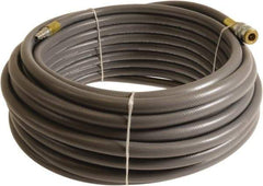 Continental ContiTech - 1/4" ID x 0.45" OD 25' Long Multipurpose Air Hose - Industrial Interchange Safety Coupler x Male Plug Ends, 300 Working psi, -10 to 158°F, 1/4" Fitting, Gray - Caliber Tooling