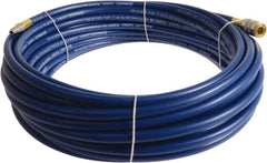 Continental ContiTech - 3/8" ID x 0.6" OD 15' Long Multipurpose Air Hose - Industrial Interchange Safety Coupler x Male Plug Ends, 300 Working psi, -10 to 158°F, 1/4" Fitting, Blue - Caliber Tooling