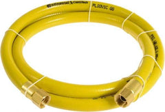 Continental ContiTech - 1/4" ID x 0.45" OD 75' Long Multipurpose Air Hose - FNPT x FNPT Ends, 300 Working psi, -10 to 158°F, 1/4" Fitting, Yellow - Caliber Tooling