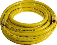 Continental ContiTech - 3/4" ID x 1.11" OD 25' Long Multipurpose Air Hose - MNPT x FNPT Ends, 250 Working psi, -10 to 158°F, 3/4" Fitting, Yellow - Caliber Tooling