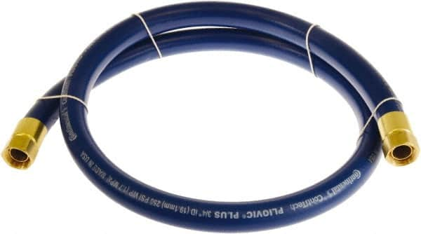 Continental ContiTech - 3/4" ID x 1.11" OD 10' Long Multipurpose Air Hose - FNPT x FNPT Ends, 250 Working psi, -10 to 158°F, 3/4" Fitting, Blue - Caliber Tooling