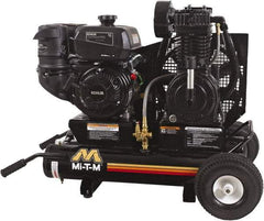 MI-T-M - 9.59 hp, 17.2 CFM, 175 Max psi, Two Stage Portable Fuel Air Compressor - Kohler CH395 OHV Engine - Caliber Tooling