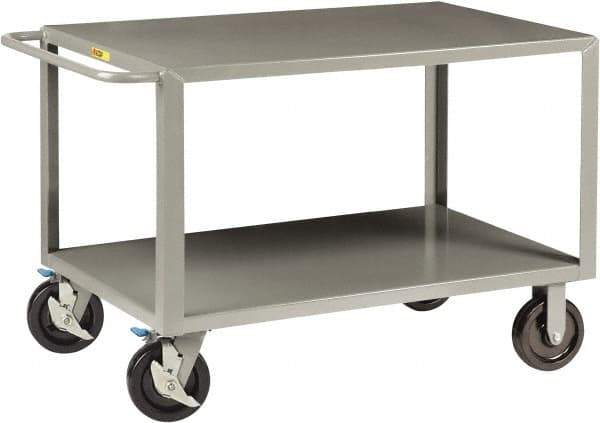 Little Giant - 5,000 Lb Capacity, 24" Wide x 42" Long x 36" High Shelf Cart - 2 Shelf, Steel, 4 Swivel Casters - Caliber Tooling