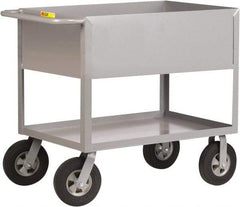 Little Giant - 1,200 Lb Capacity, 24" Wide x 42" Long x 36-1/2" High Deep Shelf Cart - 2 Shelf, Steel, 2 Rigid/2 Swivel Casters - Caliber Tooling