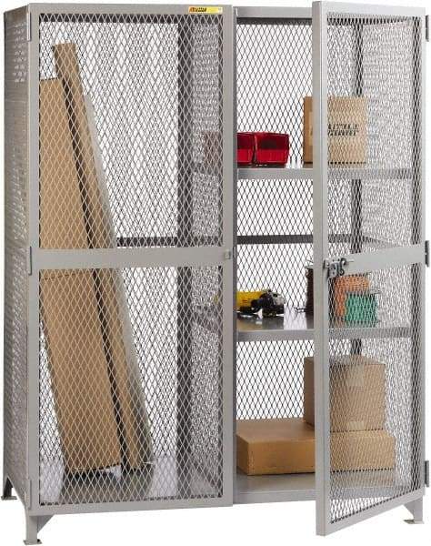 Little Giant - 2 Shelf Visible Storage Cabinet - Steel, 61" Wide x 33" Deep x 78" High, Gray - Caliber Tooling