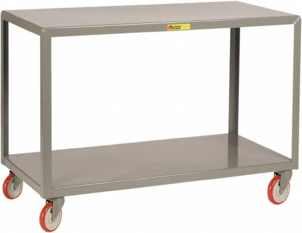 Little Giant - Mobile Table - Steel, Fixed Leg, Gray, 32" Long x 24" Deep x 34" High - Caliber Tooling