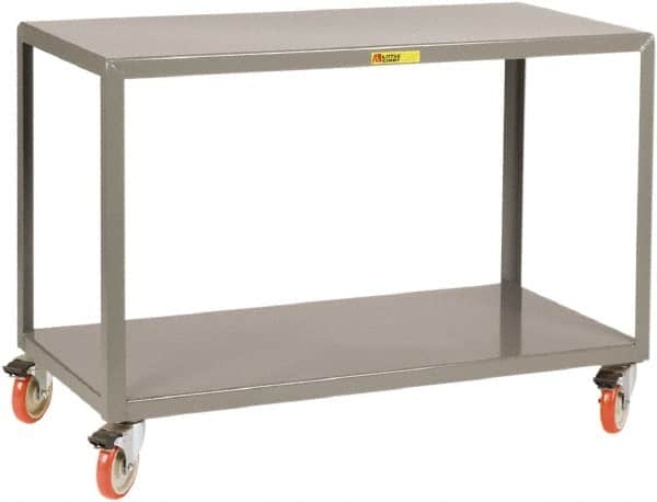 Little Giant - Mobile Table - Steel, Fixed Leg, Gray, 36" Long x 24" Deep x 34" High - Caliber Tooling