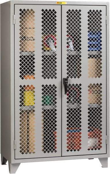 Little Giant - 2 Shelf Visible Storage Cabinet - Steel, 48" Wide x 30" Deep x 78" High, Gray - Caliber Tooling