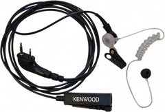 Kenwood - Ear Bud, Palm Microphone Two Wire Microphone - Black & Clear, Use with Protalk Series Two Way Radios - Caliber Tooling