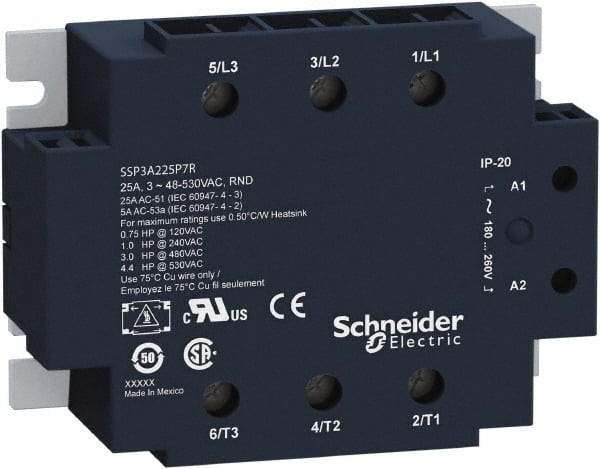 Schneider Electric - 3 Pole, 3NO, 18-36 VAC Control Relay - Caliber Tooling