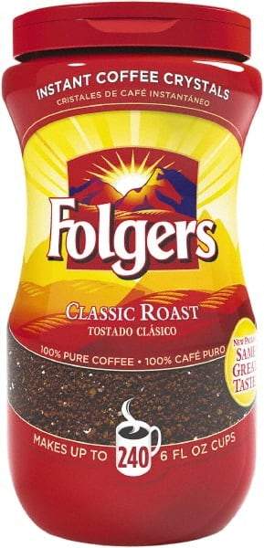 Folgers - Instant Coffee Crystals, Classic Roast, 16 oz Jar - Caliber Tooling