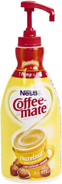 Coffee-Mate - Liquid Coffee Creamer, Hazelnut, 1.5 Liter Pump Bottle, 2/Carton - Caliber Tooling