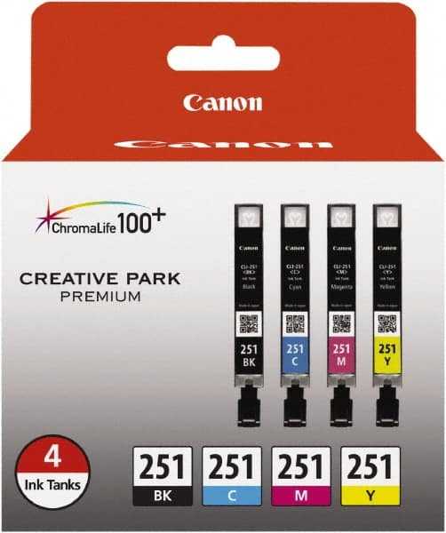 Canon - Cyan, Magenta, Yellow & Black Ink Cartridge - Use with Canon PIXMA iP7220, iP8720, iX6820, MG5420, MG5520, MG5620, MG6320, MG6420, MG6620, MG7120, MG7520, MX922 - Caliber Tooling